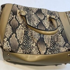 DFASEIN LARGE SNAKESKIN BAG SIDE ZIPPER
